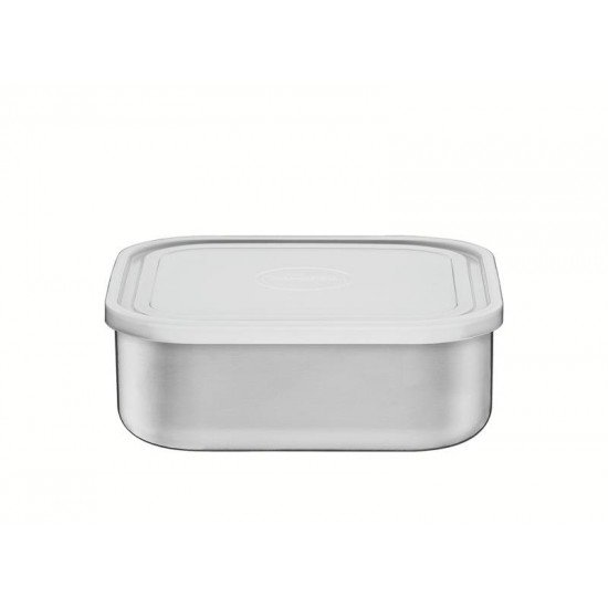 POTE TRAMONTINA FREEZINOX EM AÇO INOX QUADRADO COM TAMPA PLÁSTICA 19 CM 2,1 L