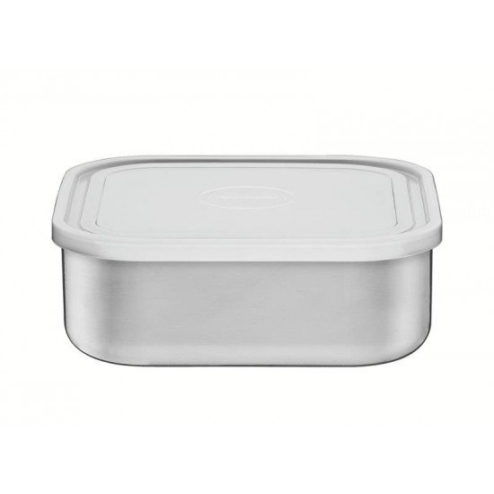 POTE TRAMONTINA FREEZINOX EM AÇO INOX QUADRADO COM TAMPA PLÁSTICA 23 CM 3,6 L