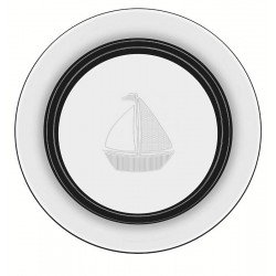 PRATO INFANTIL TRAMONTINA LE PETIT EM AÇO INOX BARQUINHO 23 CM