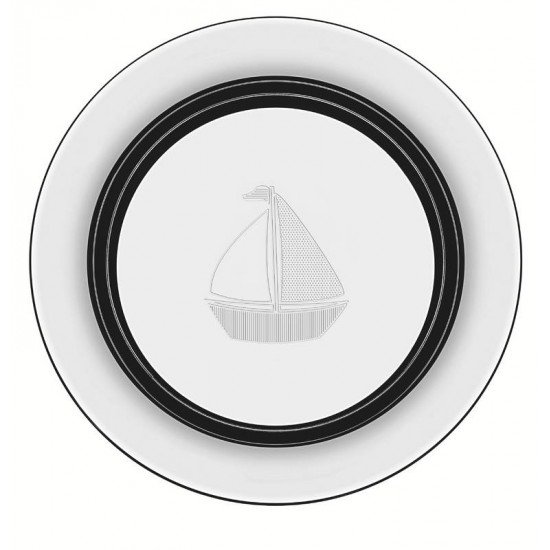 PRATO INFANTIL TRAMONTINA LE PETIT EM AÇO INOX BARQUINHO 23 CM