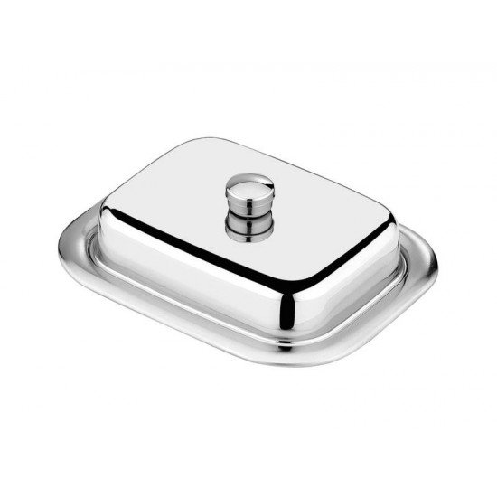 MANTEIGUEIRA ROTONDA RETANGULAR EM ACO INOX COM TAMPA TRAMONTINA