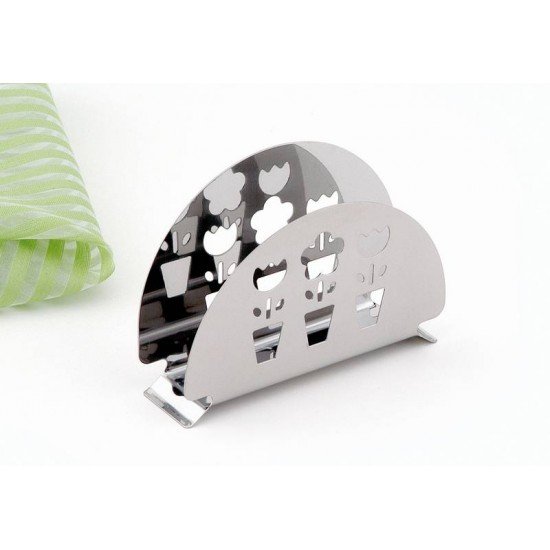 PORTA GUARDANAPOS UTILITY EM ACO INOX COM DETALHES VAZADOS TRAMONTINA