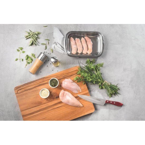 ASSADEIRA TRAMONTINA COSMOS RETANGULAR EM AÇO INOX 48 CM 5,8 L