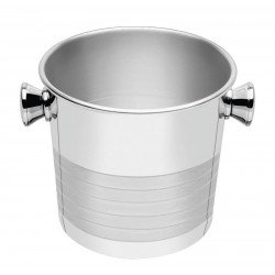 BALDE PARA GARRAFAS MILLENIUM EM ACO INOX BRILHO COM DETALHES FOSCOS 20 CM 5,2 L TRAMONTINA