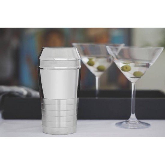 COQUETELEIRA PARA DRINKS MILLENIUM EM ACO INOX COM DETALHES FOSCOS 680 ML TRAMONTINA