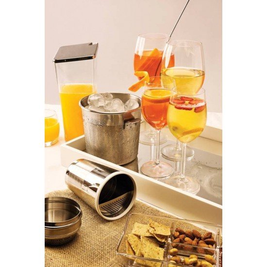 COQUETELEIRA PARA DRINKS MILLENIUM EM ACO INOX COM DETALHES FOSCOS 680 ML TRAMONTINA