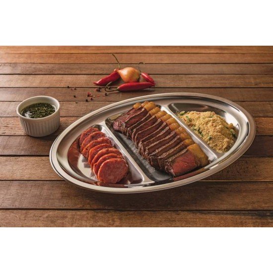 TRAVESSA TRIPLA SERVICE EM ACO INOX TRAMONTINA