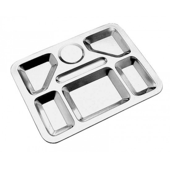 BANDEJA SERVICE EM ACO INOX COM 7 DIVISORIAS TRAMONTINA