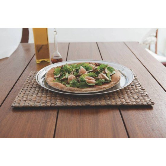 BANDEJA SERVICE EM ACO INOX REDONDA 30 CM TRAMONTINA