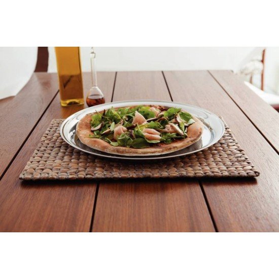 BANDEJA TRAMONTINA SERVICE EM AÇO INOX REDONDA 45 CM