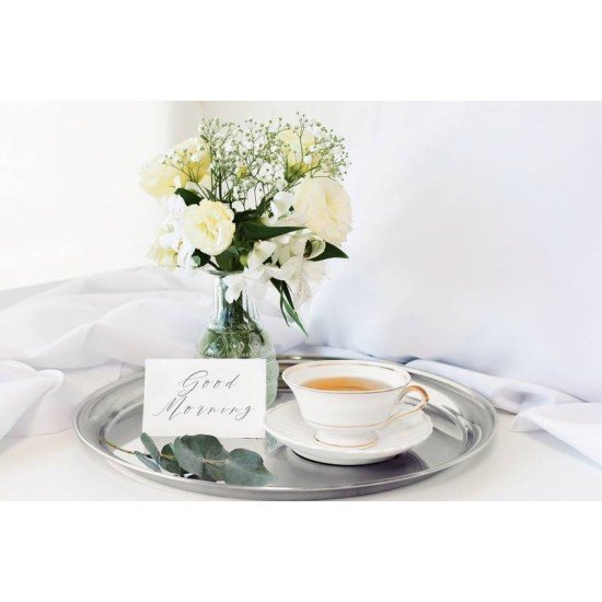 BANDEJA TRAMONTINA SERVICE EM AÇO INOX REDONDA 45 CM