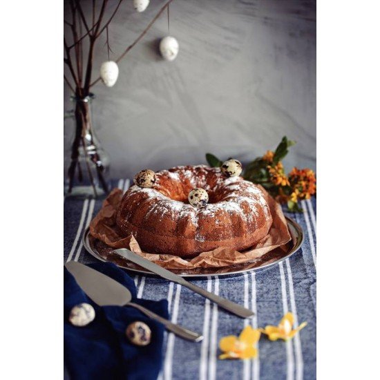 BANDEJA TRAMONTINA SERVICE EM AÇO INOX REDONDA 45 CM