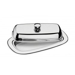 MANTEIGUEIRA SERVICE RETANGULAR EM ACO INOX COM TAMPA TRAMONTINA