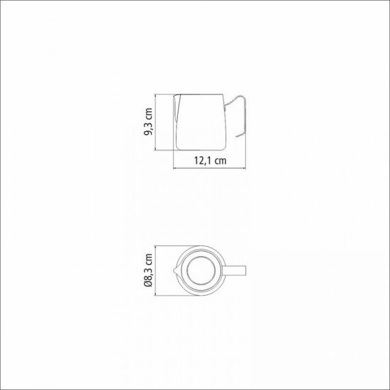 LEITEIRA PARA BARISTA TRAMONTINA EM AÇO INOX 8 CM 440 ML