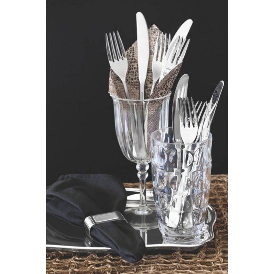 BANDEJA CLASSIC RETANGULAR EM ACO INOX COM ALCAS 34 X 24 CM TRAMONTINA