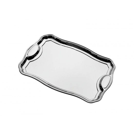 BANDEJA CLASSIC RETANGULAR EM ACO INOX COM ALCAS 34 X 24 CM TRAMONTINA