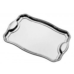 BANDEJA CLASSIC RETANGULAR EM ACO INOX COM ALCAS 49 X 34 CM TRAMONTINA