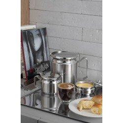 BULE PARA CAFE E LEITE EM ACO INOX 7,1 CM 260 ML TRAMONTINA