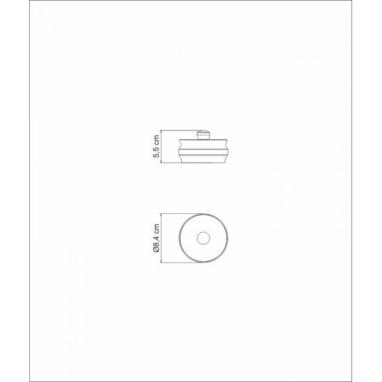 MANTEIGUEIRA TRAMONTINA REDONDA EM AÇO INOX COM TAMPA