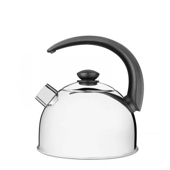 CHALEIRA EM ACO INOX COM CABO PRETO 2,1 L TRAMONTINA