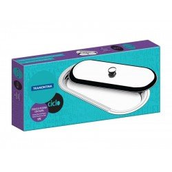 TRAVESSA PARA PEIXE COM TAMPA ACO INOX 527 X 235MM TRAMONTINA