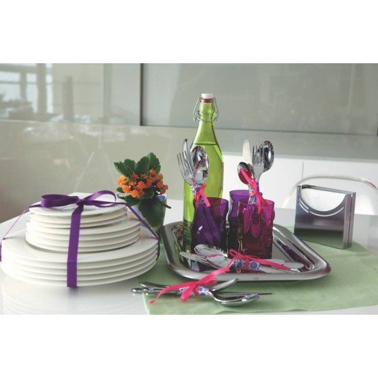 PORTA GUARDANAPOS EM ACO INOX COM DETALHES VAZADOS TRAMONTINA