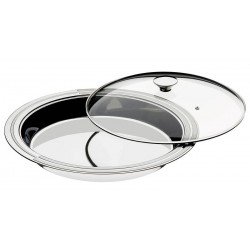 PRATO FUNDO CICLO EM ACO INOX COM TAMPA DE VIDRO 39 CM TRAMONTINA