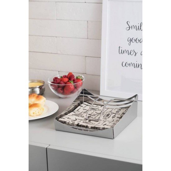 PORTA GUARDANAPOS CICLO EM ACO INOX TRAMONTINA