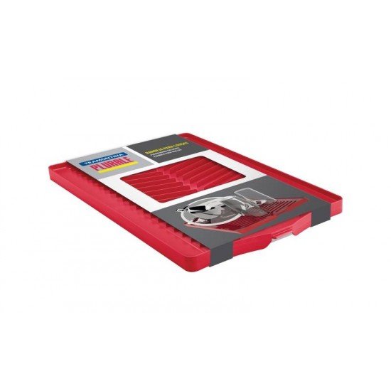 BANDEJA PLURALE PARA LOUCA EM POLIPROPILENO VERMELHO COM SUPERFICIE COLETORA TRAMONTINA