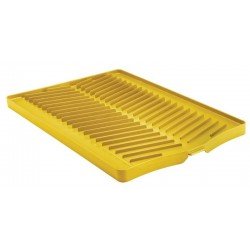 BANDEJA PLURALE PARA LOUCA EM POLIPROPILENO AMARELO COM SUPERFICIE COLETORA TRAMONTINA