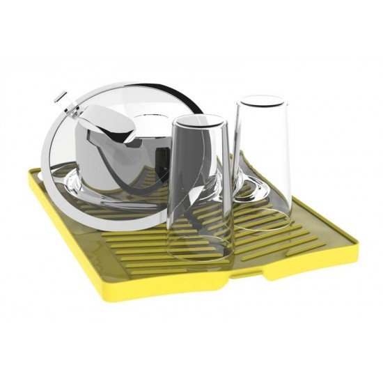 BANDEJA PLURALE PARA LOUCA EM POLIPROPILENO AMARELO COM SUPERFICIE COLETORA TRAMONTINA