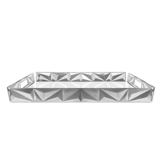 BANDEJA PRISMA RETANGULAR EM ACO INOX 51X36 CM TRAMONTINA