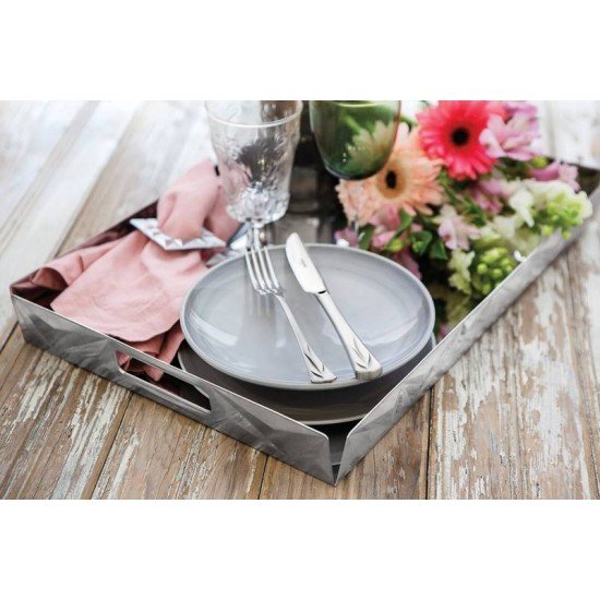 BANDEJA PRISMA RETANGULAR EM ACO INOX 51X36 CM TRAMONTINA