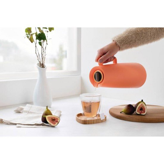 BULE TÉRMICO TRAMONTINA EXATA EM PLÁSTICO CORAL COM AMPOLA DE VIDRO 1 L