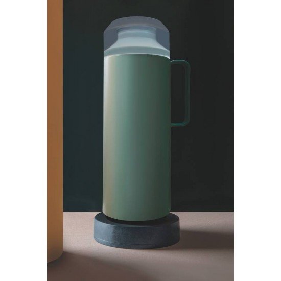 GARRAFA TÉRMICA TRAMONTINA EXATA EM PLÁSTICO VERDE COM AMPOLA DE VIDRO 1 L