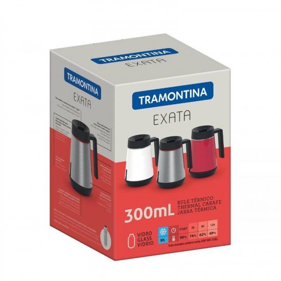 BULE TERMICO EXATA EM ACO INOX GRAFITE COM INFUSOR 300 ML TRAMONTINA