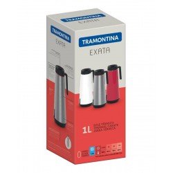 BULE TERMICO EM ACO INOX GRAFITE COM INFUSOR 1 L TRAMONTINA