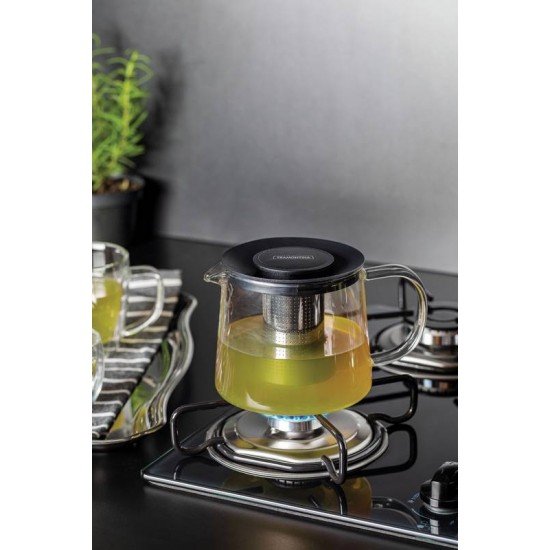 BULE PARA CHA EM VIDRO E ACO INOX COM INFUSOR 900 ML TRAMONTINA