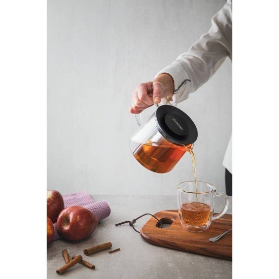 BULE PARA CHA EM VIDRO E ACO INOX COM INFUSOR 900 ML TRAMONTINA