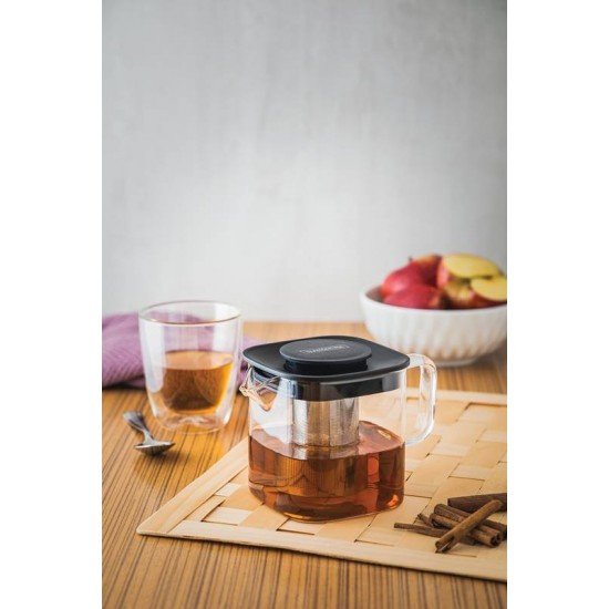 BULE PARA CHA EM VIDRO E ACO INOX COM INFUSOR 600 ML TRAMONTINA