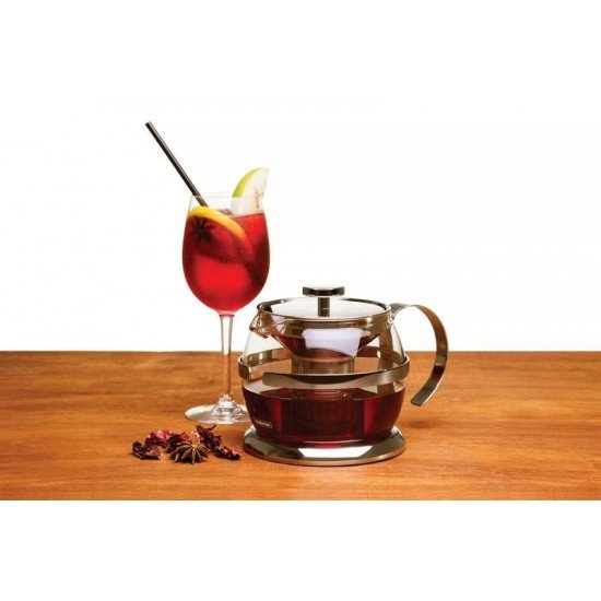 BULE PARA CHA EM VIDRO E ACO INOX COM INFUSOR 900 ML TRAMONTINA