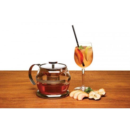 BULE PARA CHA EM VIDRO E ACO INOX COM INFUSOR 900 ML TRAMONTINA