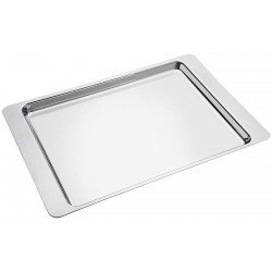 BANDEJA PIANI RETANGULAR EM ACO INOX ALTO BRILHO 48X32 CM TRAMONTINA