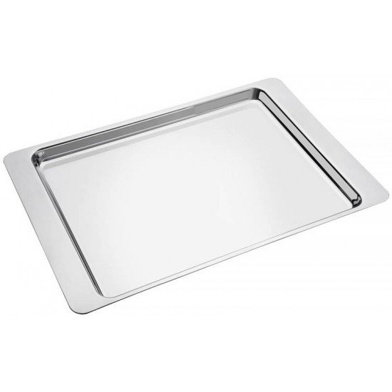 BANDEJA PIANI RETANGULAR EM ACO INOX ALTO BRILHO 48X32 CM TRAMONTINA