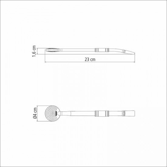 BOMBA DE CHIMARRÃO TRAMONTINA ILEX EM AÇO INOX COM ROSCA 23 CM