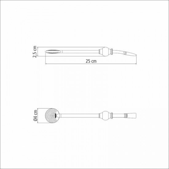BOMBA DE CHIMARRÃO TRAMONTINA ILEX EM AÇO INOX COM ROSCA E PEDRA ÁGATA VERDE 25 CM