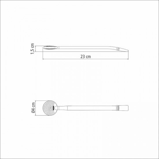 BOMBA DE CHIMARRÃO TRAMONTINA ILEX EM AÇO INOX SEM ROSCA 23 CM