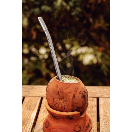 BOMBA DE CHIMARRÃO TRAMONTINA ILEX EM AÇO INOX SEM ROSCA 23 CM