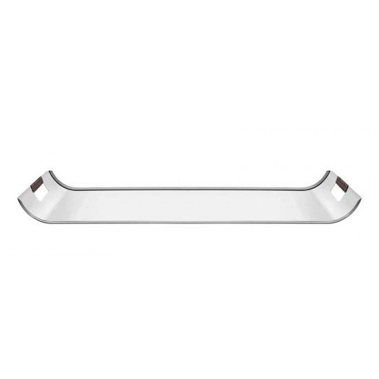 BANDEJA QUADRATA RETANGULAR EM ACO INOX COM ALCAS EM POLIETILENO 51X36 CM TRAMONTINA