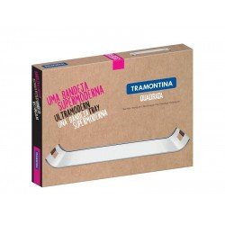 BANDEJA QUADRATA RETANGULAR EM ACO INOX COM ALCAS EM POLIETILENO 51X36 CM TRAMONTINA